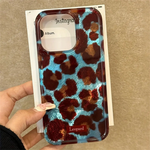 Leopard Print Soft Phone Case for iPhone – Fashion Smudge Pattern Protective Cover (iPhone 17 / 16 / 15 / 14 / 13 / 12 / 11 / X / XR / XS / 7 / 8 Plus)