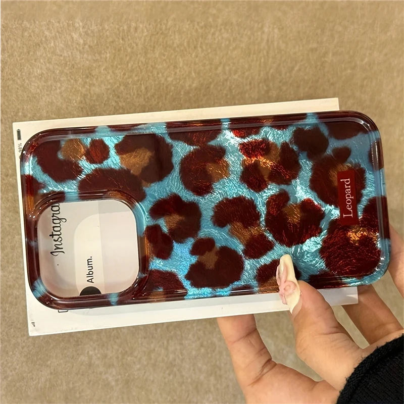 Leopard Print Soft Phone Case for iPhone – Fashion Smudge Pattern Protective Cover (iPhone 17 / 16 / 15 / 14 / 13 / 12 / 11 / X / XR / XS / 7 / 8 Plus)